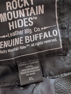 Genuine Buffalo Black Leather Bomber Jacket